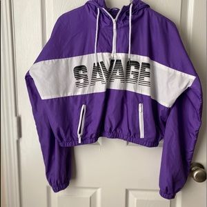“Savage” Rue 21 windbreaker hoodie ❤️